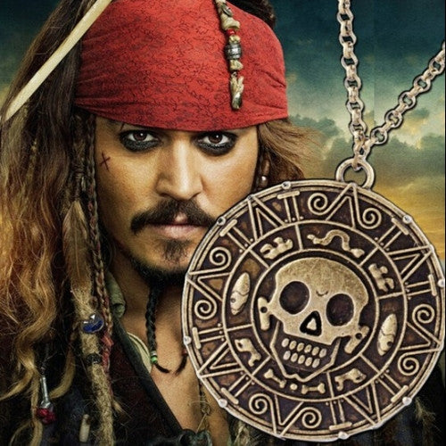 Pirates of the Caribbean Aztec Skull Pendant