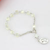 Religious Metal Cross Square Crystal Charm Bracelets