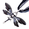 Dragonfly Crystal Pendant Necklace