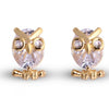 Fashion Jewelry Owl Gold Plated Stud Earrings