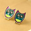 Cute Wisdom Bird Owl Rhinestone Earring